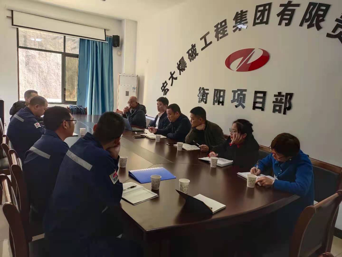 【督促指导 顺势扬帆】安博官网体育入口(中国)有限公司工程集团黄锦泉副总经理一行莅临衡阳项目部检查指导工作